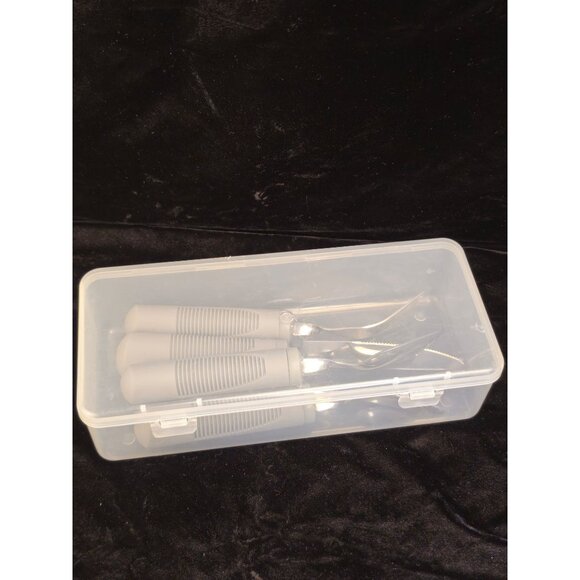 Adaptive Utensil Set With Textured Handles & Stainless Steel Blades - Picture 6 of 6